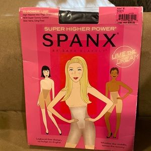 Spanx black mid thigh shaper